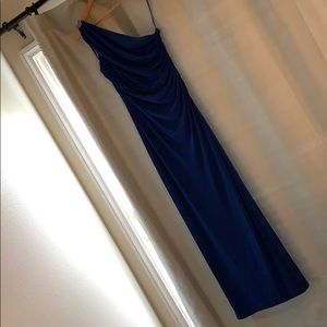 Ralph Lauren one shoulder evening gown